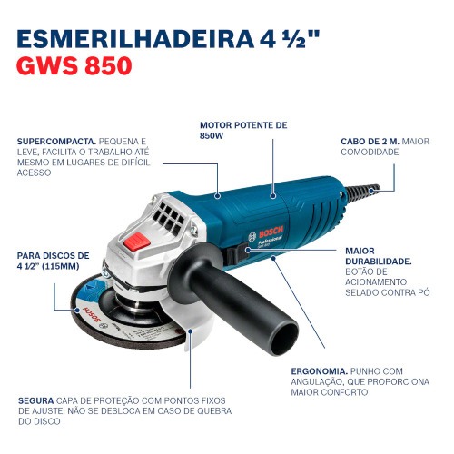 Esmerilhadeira angular 4.1/2