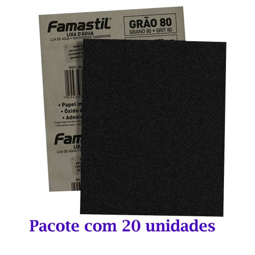 Kit 20 Folhas de lixa D'�gua - F51.01