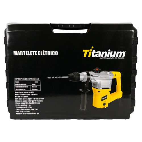 Martelete Perfurador e Rompedor 900W 4,5 joules Sds Plus com acess�rios e maleta - 07656  110V
