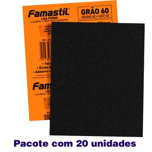 Kit 20 Folhas de lixa para ferro - F51.10