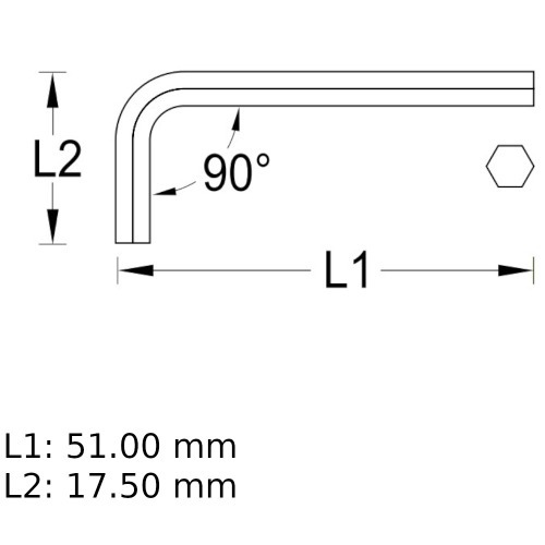 Chave allen 2 mm a�o cromo van�dio - 42