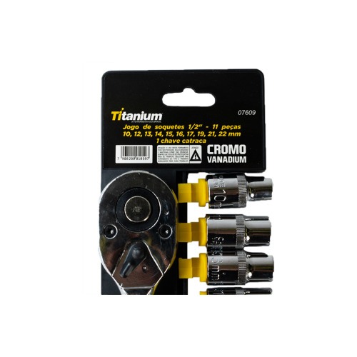 Jogo de soquete sextavado 10 a 22 mm encaixe 1/2 Jogo de soquete sextavado 10 a 22 mm encaixe 1/2
