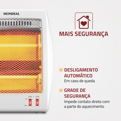 Aquecedor el�trico 900W 2 em 1 quartzo Confort III - A-16  110V