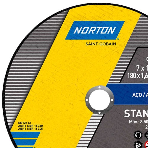 Disco de corte para metal e inox 7 x 1,6 x 7/8