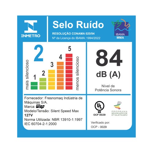 Aspirador de p� 3 em 1 port�til e vertical 1.350 watts - Silent Speed Max  110V