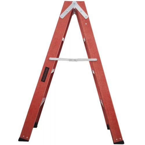 Escada tesoura dupla em fibra de vidro 4 degraus 1,20 m - ESC04120 