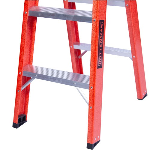 Escada tesoura dupla em fibra de vidro 6 degraus 1,80 m - ESC06180