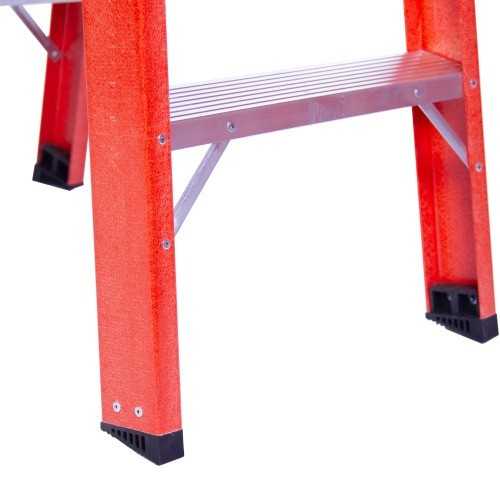 Escada tesoura dupla em fibra de vidro 6 degraus 1,80 m - ESC06180