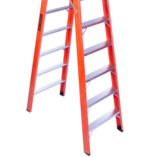 Escada tesoura dupla em fibra de vidro 10 degraus 3 m - ESC10300