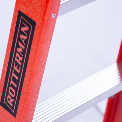 Escada de fibra de vidro 14 degraus 4,2 m modelo americana dupla - ESC14420