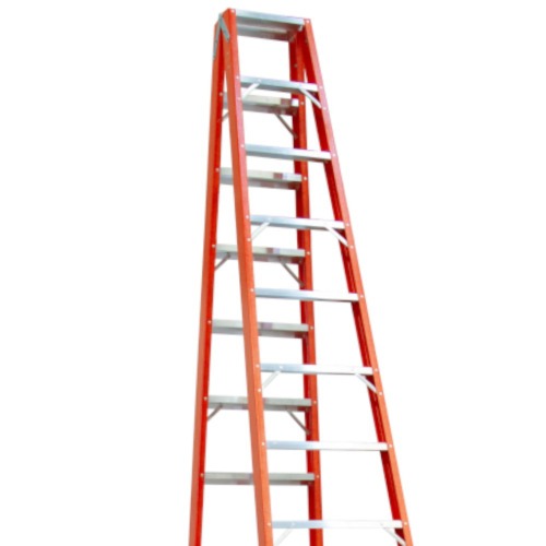 Escada tesoura dupla em fibra de vidro 15 degraus 4,50 m - ESC15450