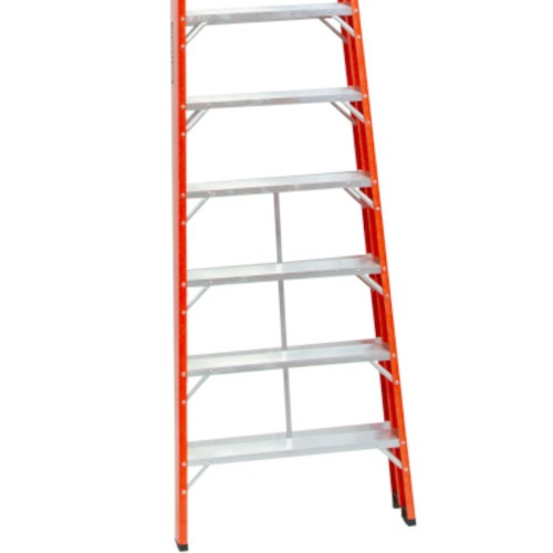 Escada tesoura dupla em fibra de vidro 16 degraus 4,80 m - ESC16480