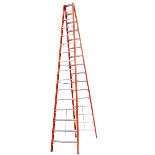 Escada tesoura dupla em fibra de vidro 16 degraus 4,80 m - ESC16480