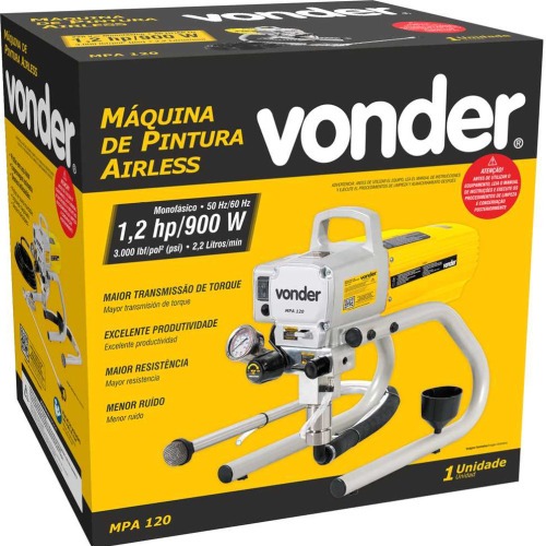 M�quina de pintura airless 900 watts 3.000 psi - MPA 120  220V