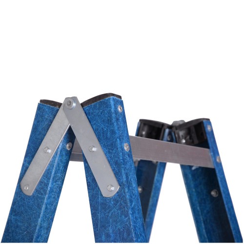 Escada tesoura dupla em fibra de vidro 6 degraus 1,80 m - Premium