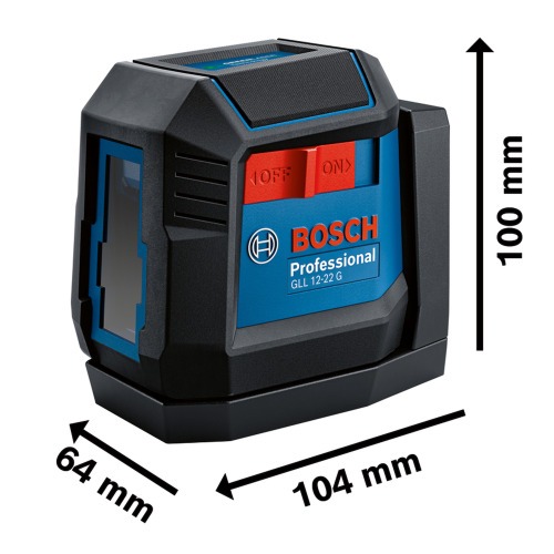 N�vel a laser verde 2 linhas alcance de 12 m com suporte girat�rio acoplado - GLL 12-22 G