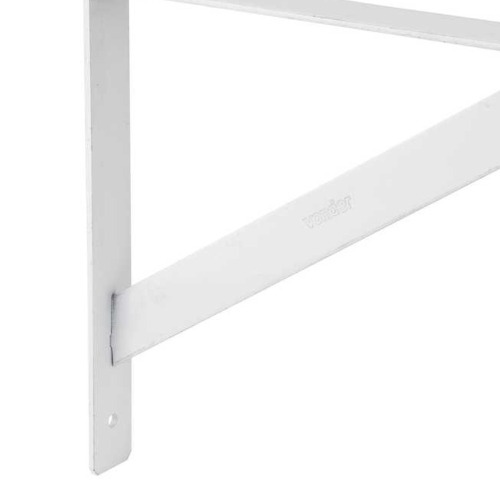 Cantoneira met�lica tipo m�o francesa refor�ada 40 cm branca - 32.95.000.400