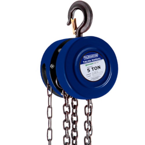 Talha manual com capacidade de 5000 kg e 3 metros de corrente - TA-9