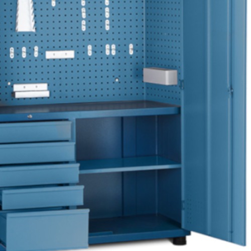 Arm�rio para ferramentas com 1 prateleira 5 gavetas e porta em a�o - AM-1004