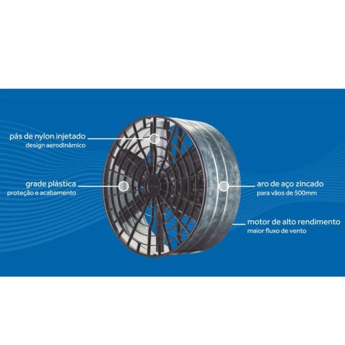 Exaustor axial 50 cm Industrial Pesado - 9807 220V Exaustor axial 50 cm Industrial Pesado - 9807 220V