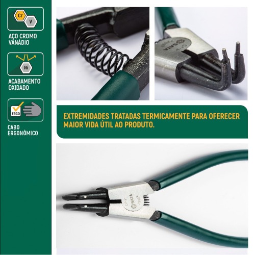 Alicate para an�is externo bico curvo 7