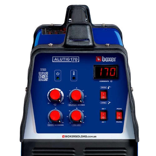 Inversora de solda Tig 170A para alumínio AC/DC monofásica - ALUTIG 170 AC/DC 220V Inversora de solda Tig 170A para alumínio AC/DC monofásica - ALUTIG 170 AC/DC 220V