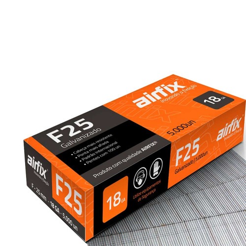 Pino para pinador pneum�tico tipo F 1,05 x 25 mm com 5.000 pe�as - F25