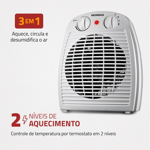 Aquecedor el�trico 2.000 watts 3 em 1 - A-08  220V