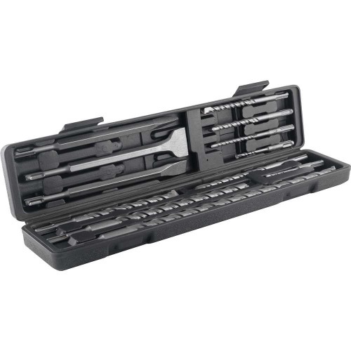 Jogo de brocas ponteiro e talhadeira SDS Plus com 12 pe�as 