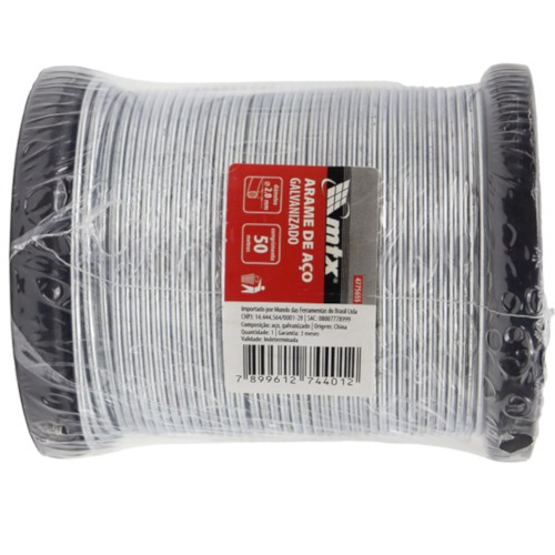 Arame de aço Galvanizado 2,0 mm x 50 metros - 4775655 Arame de aço Galvanizado 2,0 mm x 50 metros - 4775655