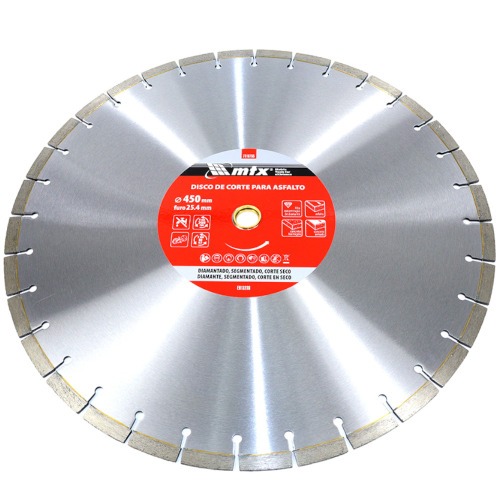 Disco diamantado segmentado 450 mm para asfalto e concreto - 7316755