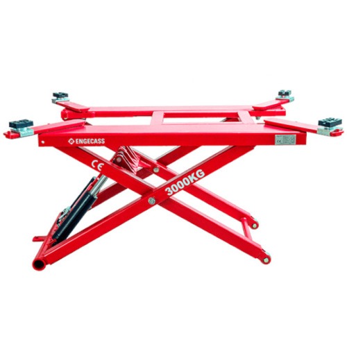 Elevador automotivo hidr�ulico pantogr�fico m�vel 3T monof�sico vermelho - EPM-3000  220V