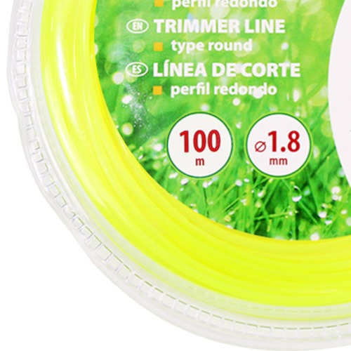 Fio de nylon redondo 1,8 mm x 100 metros para aparadores e ro�adeiras - 9684655