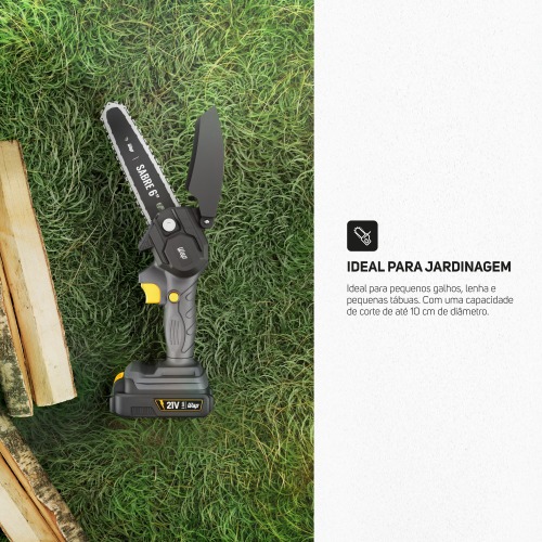 Motosserra a bateria 21V sabre de 6