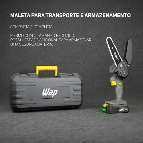 Motosserra a bateria 21V sabre de 6