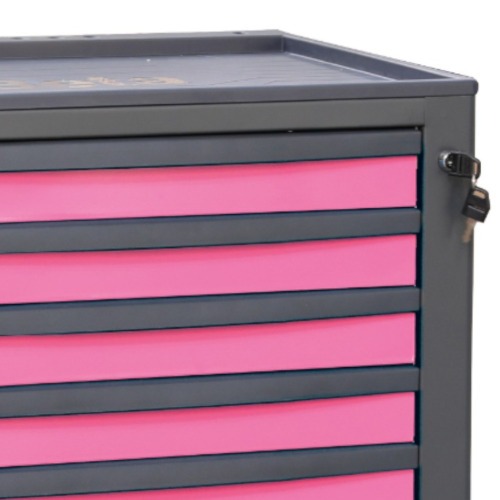 Carrinho para ferramentas com 7 gavetas Full Rosa - RSC24/7