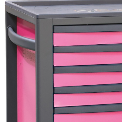 Carrinho para ferramentas com 7 gavetas Full Rosa - RSC24/7