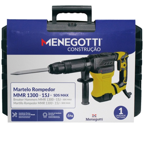 Martelo Rompedor 1300W 15 joules 6 kg Sds Max com acess�rios- MMR1300  220V