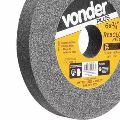 Rebolo reto para metal duro 6