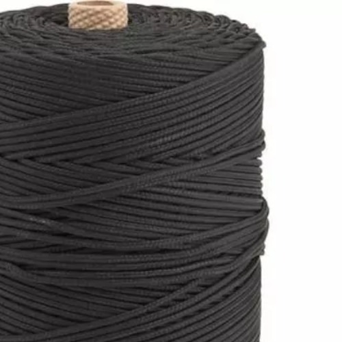 Corda multifilamento 3,0 mm cor preta rolo com 277 metros