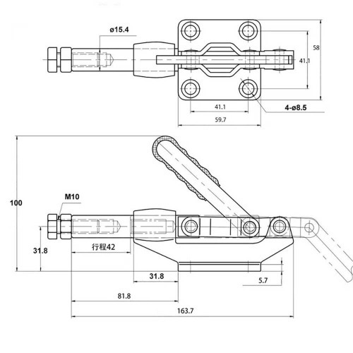 Grampo de aperto r�pido torpedo GTPV 385 