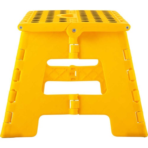 Banqueta pl�stica dobr�vel amarela altura 220 mm