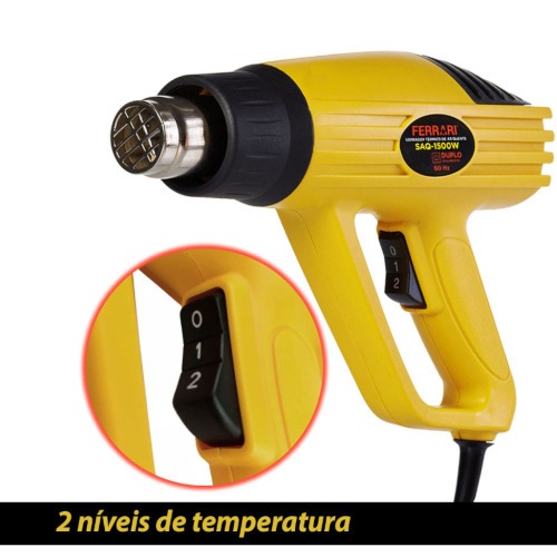 Soprador t�rmico 1500W 300 a 500 �C 2 est�gios - SAQ  220V