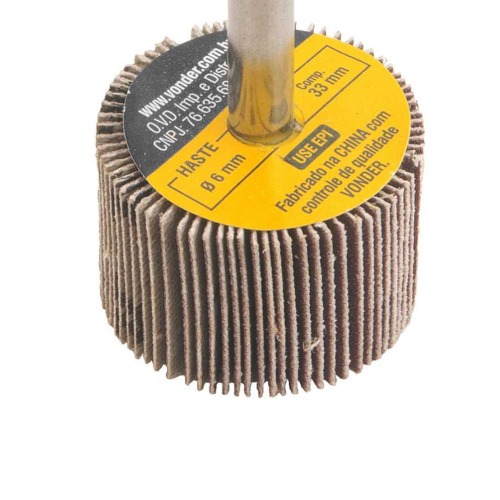 Roda de lixa 30 x 20 mm com haste gr�o 220