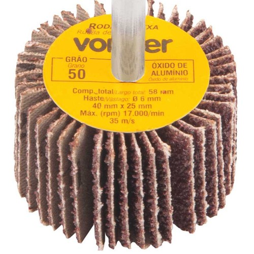 Roda de lixa 40 x 25 mm com haste gr�o 50 