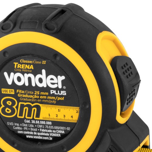 Trena com fita de a�o 25 mm x 8 m com trava