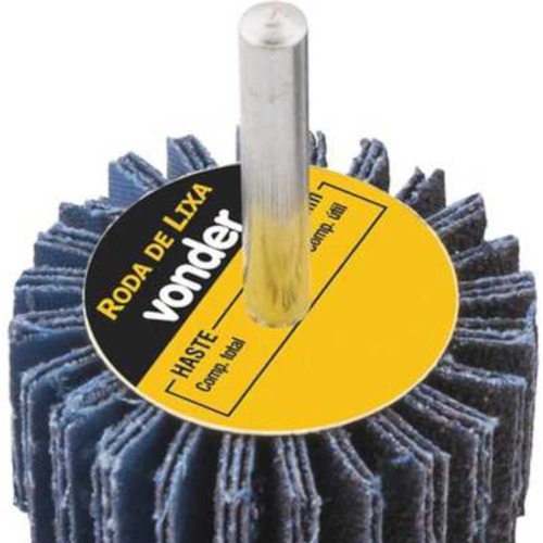 Roda de lixa 60 mm x 20 mm com haste gr�o 50
