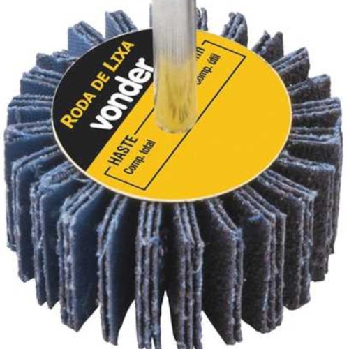 Roda de lixa 60 mm x 20 mm com haste gr�o 50