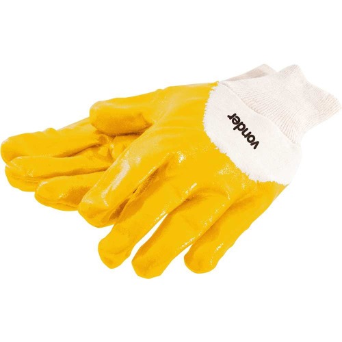 Luva de malha com borracha nitr�lica amarela tamanho 10 MNV 0002