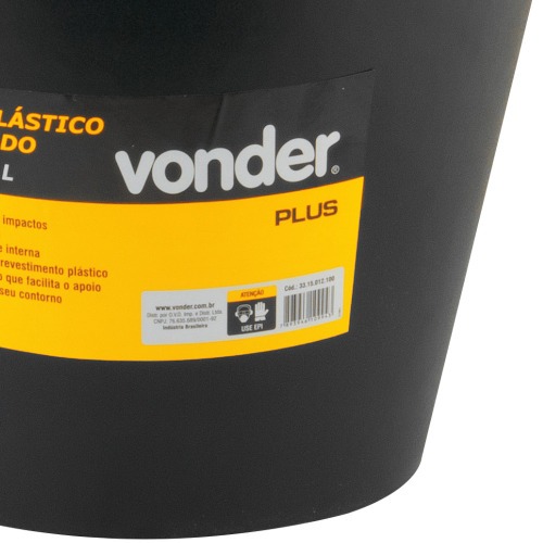 Balde plástico reforçado para concreto 12 litros Balde plástico reforçado para concreto 12 litros